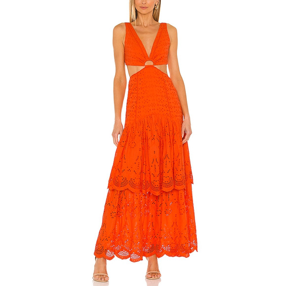 Significant Other 'Juliette' Orange Cotton Dress Size US 6 - Picture 1 of 5